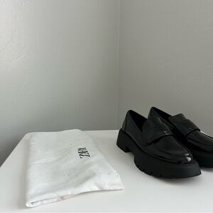 Zara Black Chunky Loafers